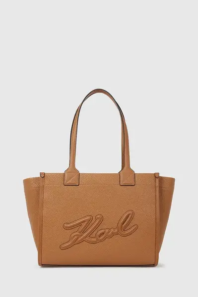 Kabelka Karl Lagerfeld K/SKUARE hnědá barva, A4W30258