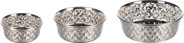 Flamingo kovová miska - stříbřitá S - 500 ml