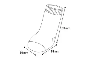 Flamingo ponožky pro psa - černé/šedé L