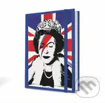 Banksy notebook kráľovná 9x14cm,Banksy notebook kráľovná 9x14cm
