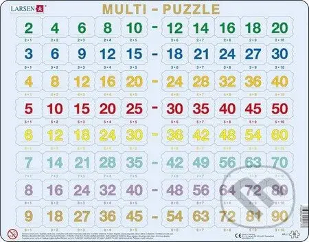 Multi-Puzzle Násobenie AR17 - puzzle z kategorie Naučné puzzle