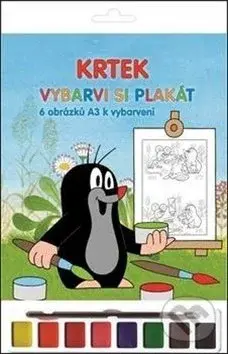 Krtek: Vybarvi si plakát (S barvami + štětcem) - kniha z kategorie Omalovánky