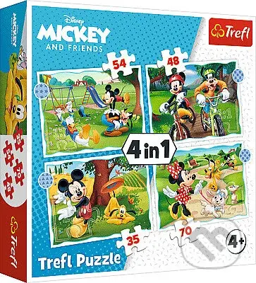 Mickeyho pekný deň  / Disney Standard Characters 4v1 - puzzle z kategorie 15 - 60 dílků