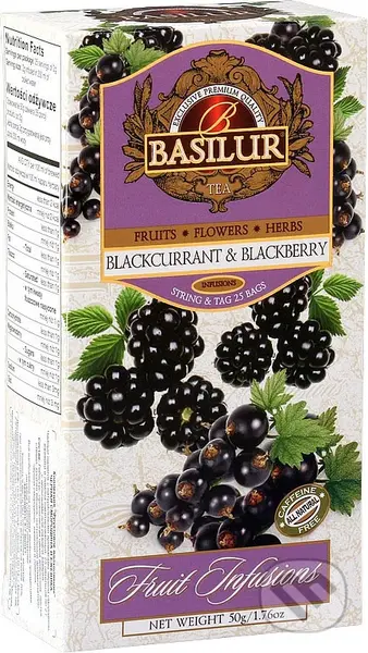 BASILUR Fruit Blackcurrant & Blackberry 25x2g
