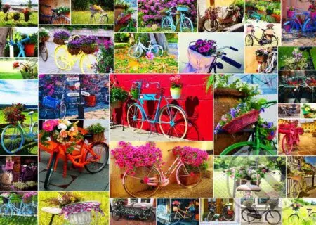 Collage - Bikes - puzzle z kategorie Umělecké