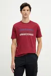 Tričko Armani Exchange pánské, vínová barva, s aplikací, XM001444 AF10358