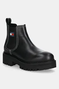 Kožené kotníkové boty Tommy Jeans TJW URBAN CHELSEA BOOT