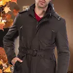 M8633 DEWBERRY MEN'S COAT-PLAIN COFFEE
