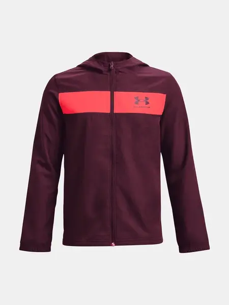 Vínová športová bunda Under Armour UA Sportstyle Windbreaker