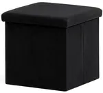 AUTRONIC taburet s úložným priestorom TAB-471 BK6 čierny, menčester