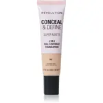 Revolution Conceal & Define matující make-up odstín F4C 23 ml