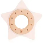 Kikkaboo Silicone and Wood Teether Star kousátko Pink 1 ks