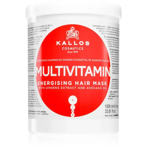 Kallos KJMN Professional Multivitamin energizující maska na vlasy 1000 ml
