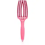 Olivia Garden Fingerbrush L´amour plochá kefa na vlasy Hot Pink 1 ks
