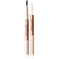 Revolution Fluffy Brow Filter Duo obojstranná ceruzka na obočie pre fixáciu a tvar odtieň Ash Brown 0.12 g