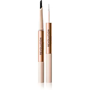 Revolution Fluffy Brow Filter Duo obojstranná ceruzka na obočie pre fixáciu a tvar odtieň Ash Brown 0.12 g