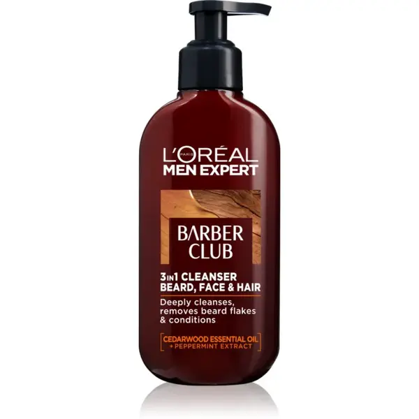 L’Oréal Paris Men Expert Barber Club čistiaci gél na bradu, tvár a vlasy 200 ml