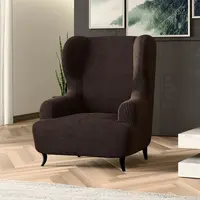 Bielastické poťahy COSTINA tabaková kreslo ušiak (š. 60 - 110 cm)