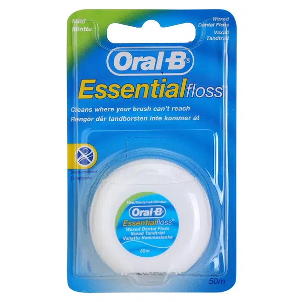 Oral B Essential Floss voskovaná dentálna niť s mätovou príchuťou 50 m