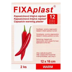 FIXAPLAST WARM Kapsaicínová horúca náplasť 12 x 16 cm, 2 ks