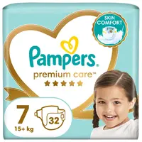 PAMPERS Premium Care veľkosť 7, 15kg+ 32 ks