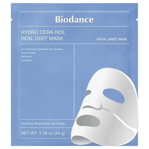 BIODANCE Hydro Cera-nol Real Deep Mask, Nočná hydratačná kolagénová maska 34 g
