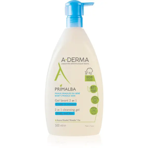 A-Derma Primalba Baby umývací gél na telo a vlasy 500 ml