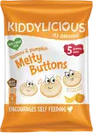 KIDDYLICIOUS Ovocno-zeleninové knoflíčky Banán s dýňou 5 x 6 g