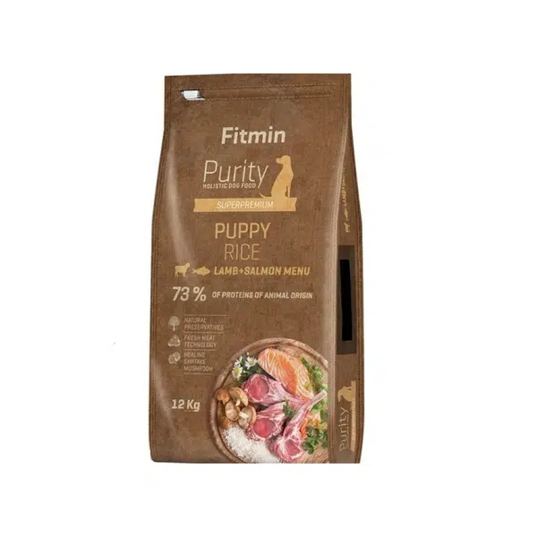 Fitmin Dog Purity Rice Puppy Lamb & Salmon 12 kg | Granule pre psov