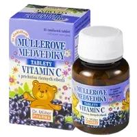 DR.MULLER Müllerove medvedíky® s príchuťou čiernych ríbezlí a vitamínom C 45 tabliet