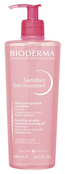 BIODERMA Sensibio Gel moussant jemný upokojujúci odličovač pre citlivú pleť 500 ml