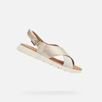 Gold women's sandals Geox Dandra - Women's
