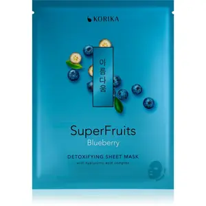KORIKA SuperFruits Blueberry - Detoxifying Sheet Mask detoxikačná plátenná maska Blueberry 25 g