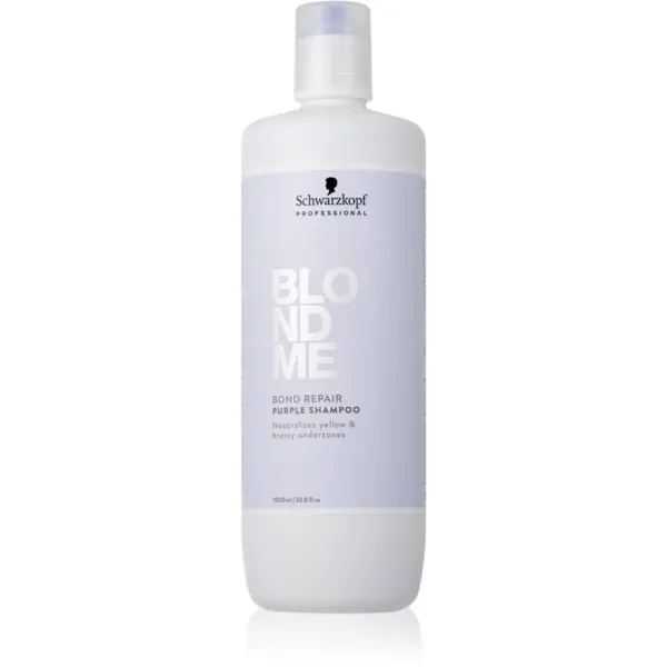 Schwarzkopf Professional Blondme Bond Repair Purple Shampoo fialový šampón pre blond vlasy 1000 ml