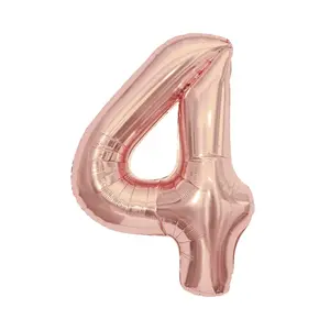 Balónik fóliový 85 cm rose gold číslo 4 ALBI