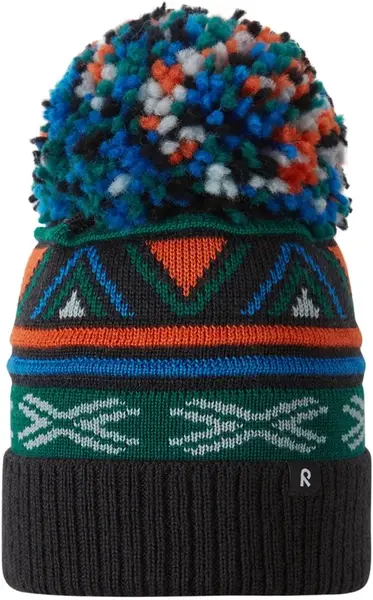 Dětská zimní čepice reima kirjoen černá 48-50