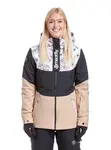 Dámská snb & ski bunda meatfly kirsten černá/béžová/bílá xs