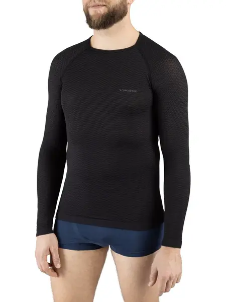 Lehké unisex tričko s dlouhým rukávem viking easy dry černá xl