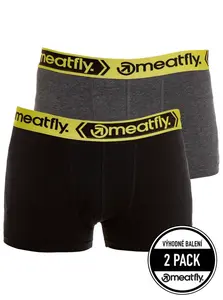 Pánské boxerky meatfly balboa double černá/šedá s