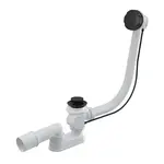 Alcadrain Odtokové soupravy - Vanová odtoková a přepadová souprava, délka 1200 mm, matná černá A55BLACK-120