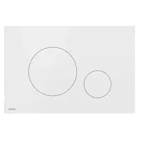 Alcadrain Flat - Ovládání splachování, lesklá bílá TURN-WHITE