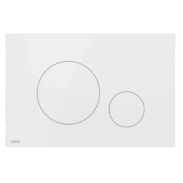 Alcadrain Flat - Ovládání splachování, lesklá bílá TURN-WHITE