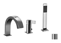 Paffoni Rock - Baterie na okraj vany, 3-otvorová instalace, nerez RO040ST