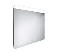 Nimco Zrcadla - Zrcadlo s LED osvětlením, 80x70 cm, dotykový senzor, hliník ZP 23003V