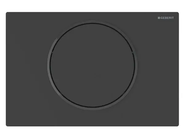 Geberit Sigma10 - Elektronické ovládání splachování, bateriové napájení, easy to clean, matná černá 115.869.16.6
