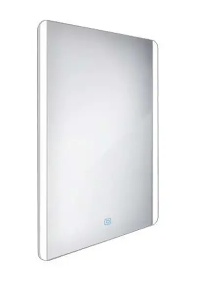 Nimco Zrcadla - Zrcadlo v rámu s LED osvětlením, 60x80 cm, hliník ZP 17002V