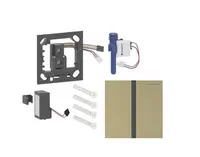 Geberit - Elektronické ovládání splachování pisoárů typ 40, bateriové napájení, easy to clean, Bluetooth, kartáčovaná mosaz 116.237.QF.1