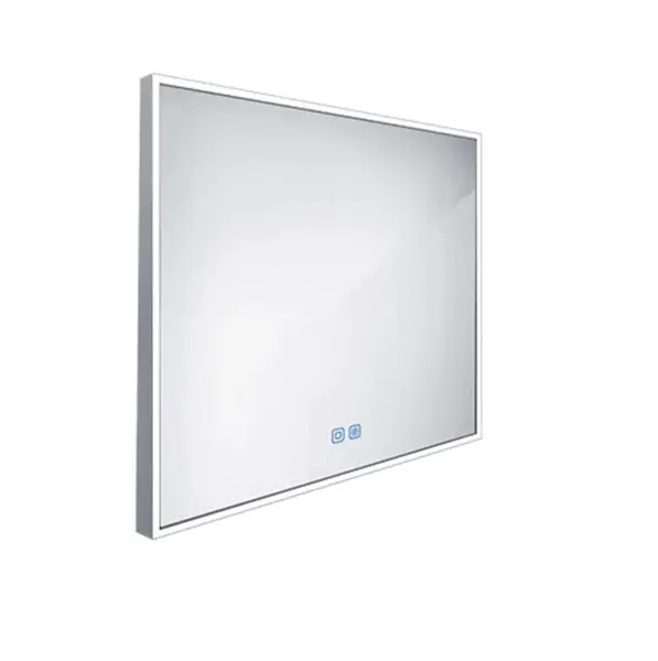 Nimco Zrcadla - Zrcadlo s LED osvětlením, 80x70 cm, dotykový senzor, hliník ZP 13003VX