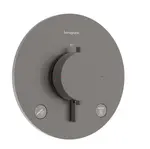Hansgrohe Ecostat Comfort S - Termostatická baterie pod omítku, pro 2 spotřebiče, kartáčovaný černý chrom 33715340