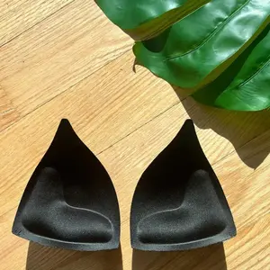 84322 Dewberry Triangle Bikini Top with Double Push-Up Pad-BLACK